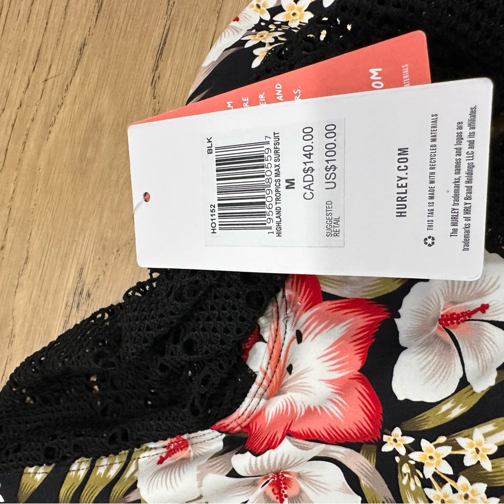 Hurley X Carissa Moore Highland Tropics MAX L/S Moderate Surfsuit Swimsuit SET - Picture 7 of 9